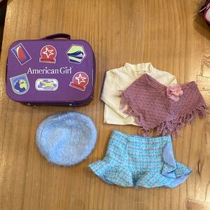American Girl Doll Sightseeing Outfit and travel luggage